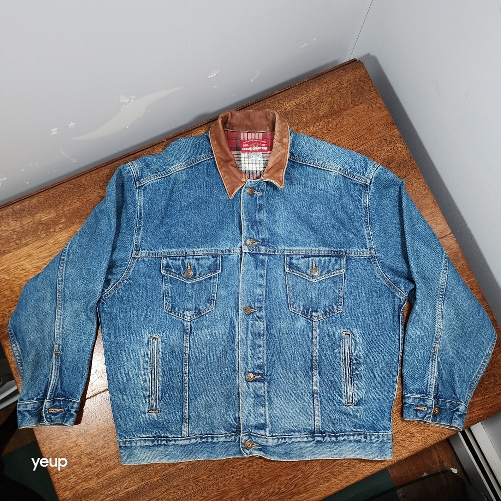 Marlboro country classic 4-pocket vintage 90s jean trucker jacket   large mens